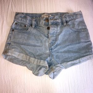 Light denim shorts